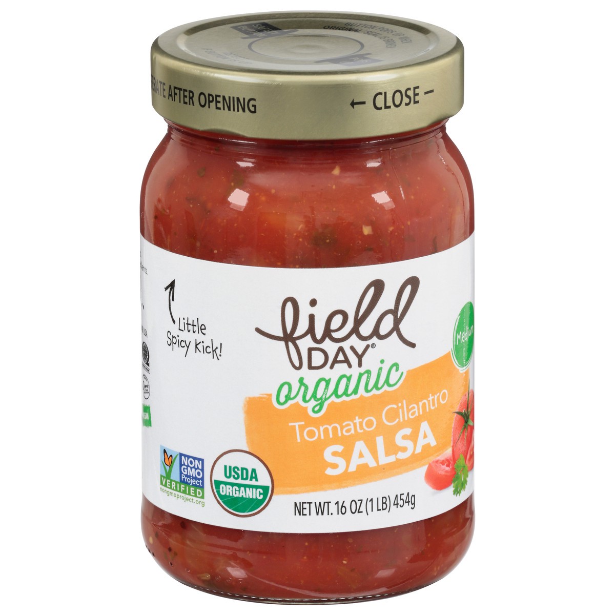 slide 3 of 13, Field Day Organic Medium Tomato Cilantro Salsa 16 oz, 16 oz