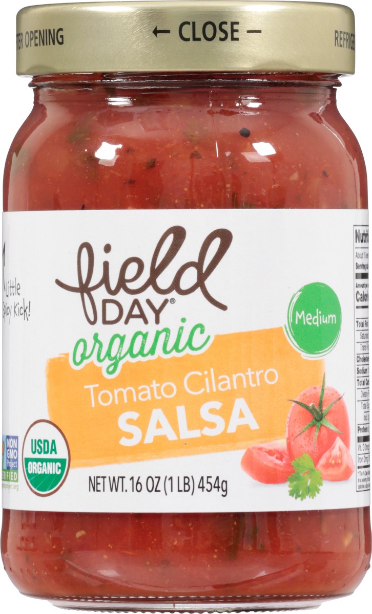 slide 9 of 13, Field Day Organic Medium Tomato Cilantro Salsa 16 oz, 16 oz