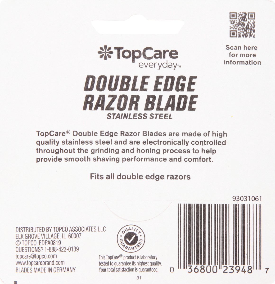 slide 5 of 11, TopCare Everyday Double Edge Razor Blade 10 ea, 10 ct