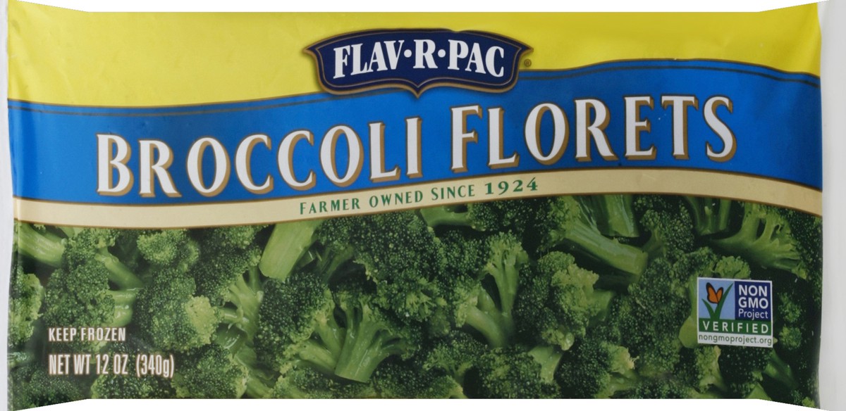 slide 4 of 6, Flav-R-Pac Frozen Broccoli Florets, 12 oz