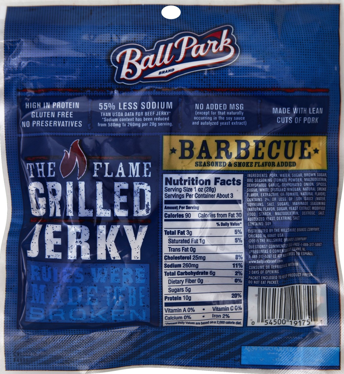 slide 5 of 5, Ball Park Pork Jerky 2.85 oz, 2.85 oz