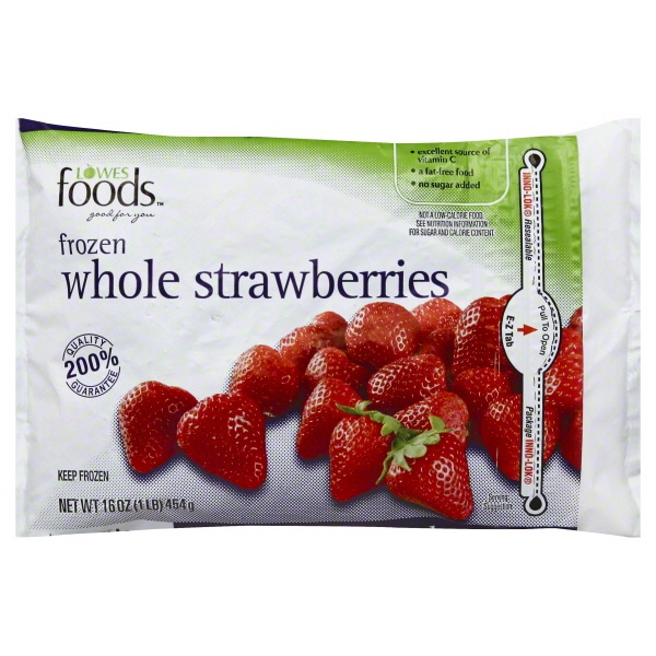 slide 1 of 1, Lowes Foods Frozen Whole Strawberries, 16 oz