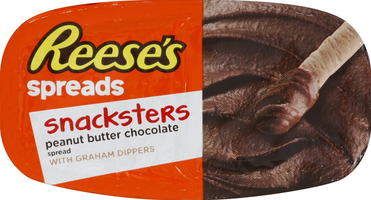 slide 2 of 4, Reese's Spreads Peanut Butter Chocolate With Graham Dippers Snacksters, 1.8 oz