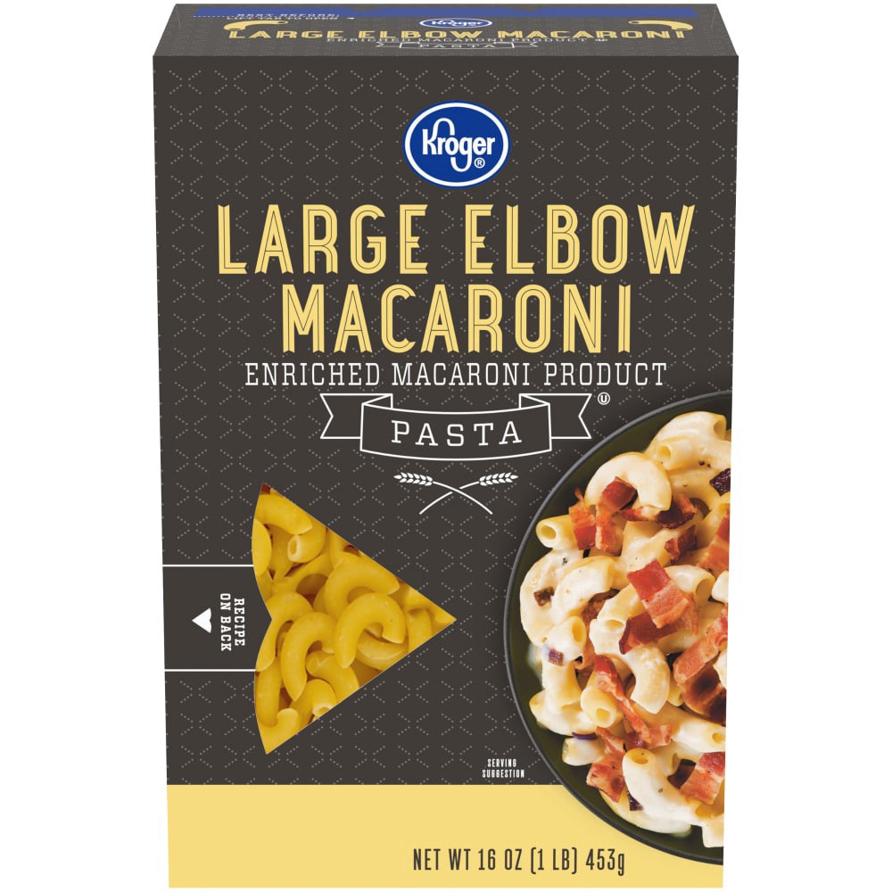 slide 2 of 3, Kroger Large Elbow Macaroni, 16 oz