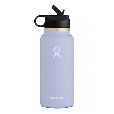 slide 1 of 1, Hydro Flask Wide Mouth Water Bottle with Straw Lid, Fog, 32 oz