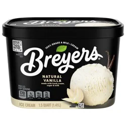 Breyers Classics Ice Cream Natural Vanilla, 48 oz