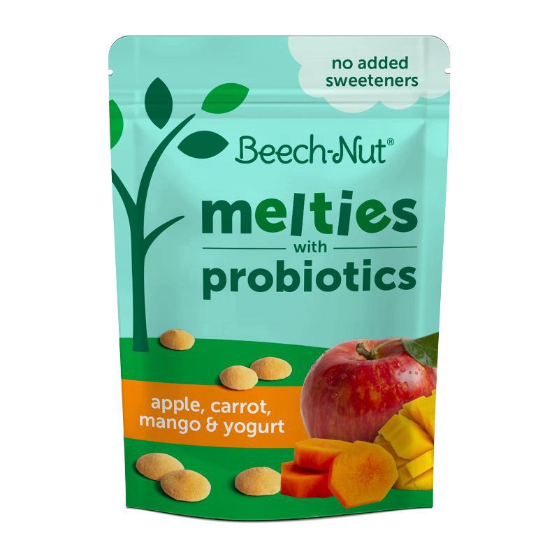 slide 1 of 6, Beech-Nut Naturals Apple Carrot Mango & Yogurt Melties With Probiotics Snack, 1 oz