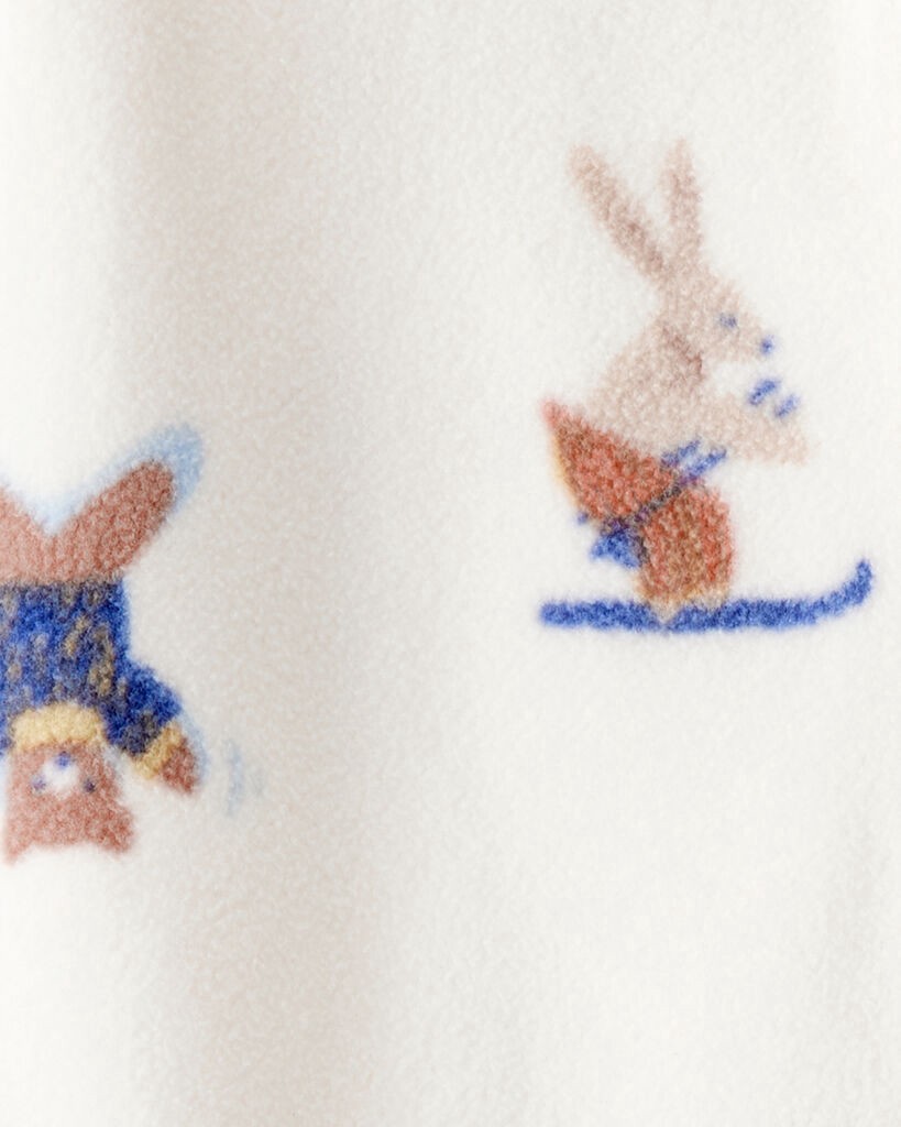 slide 2 of 2, Carter's Carters Baby Boy Animal Ski Print Loose Fit Long-Sleeve Sleep & Play Pajamas - Cream Cream 6M, 1 ct