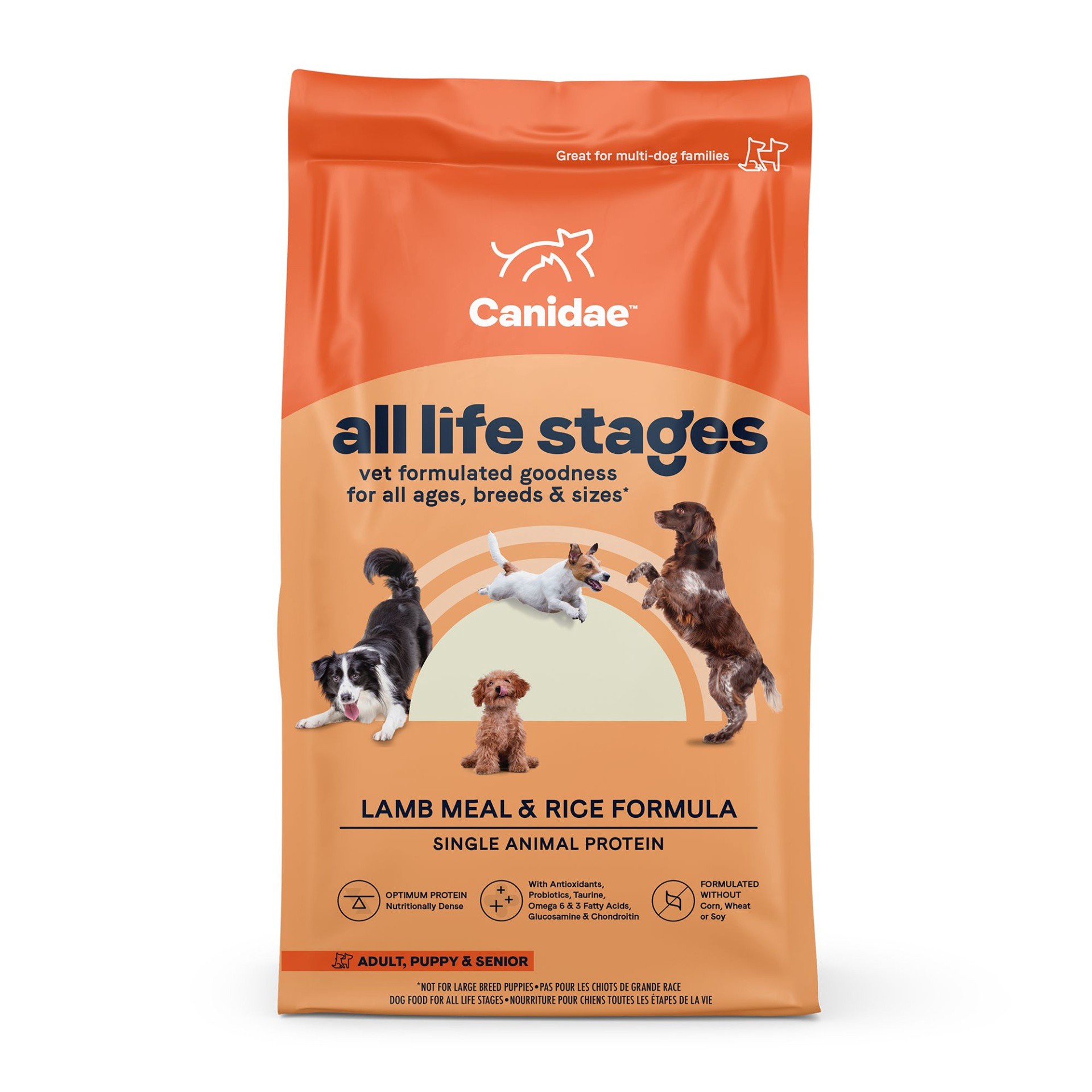 slide 1 of 1, CANIDAE All Life Stages Lamb Meal & Rice Formula Dog Food, 5 lb