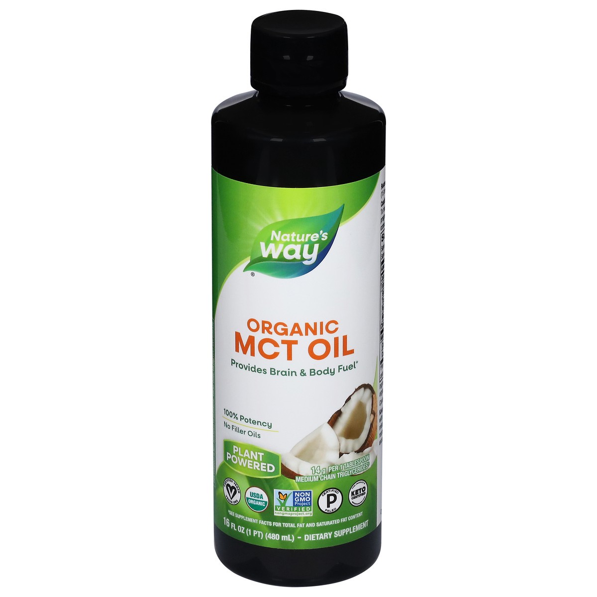 slide 1 of 9, Nature's Way Organic MCT Oil 16 fl oz, 16 fl oz