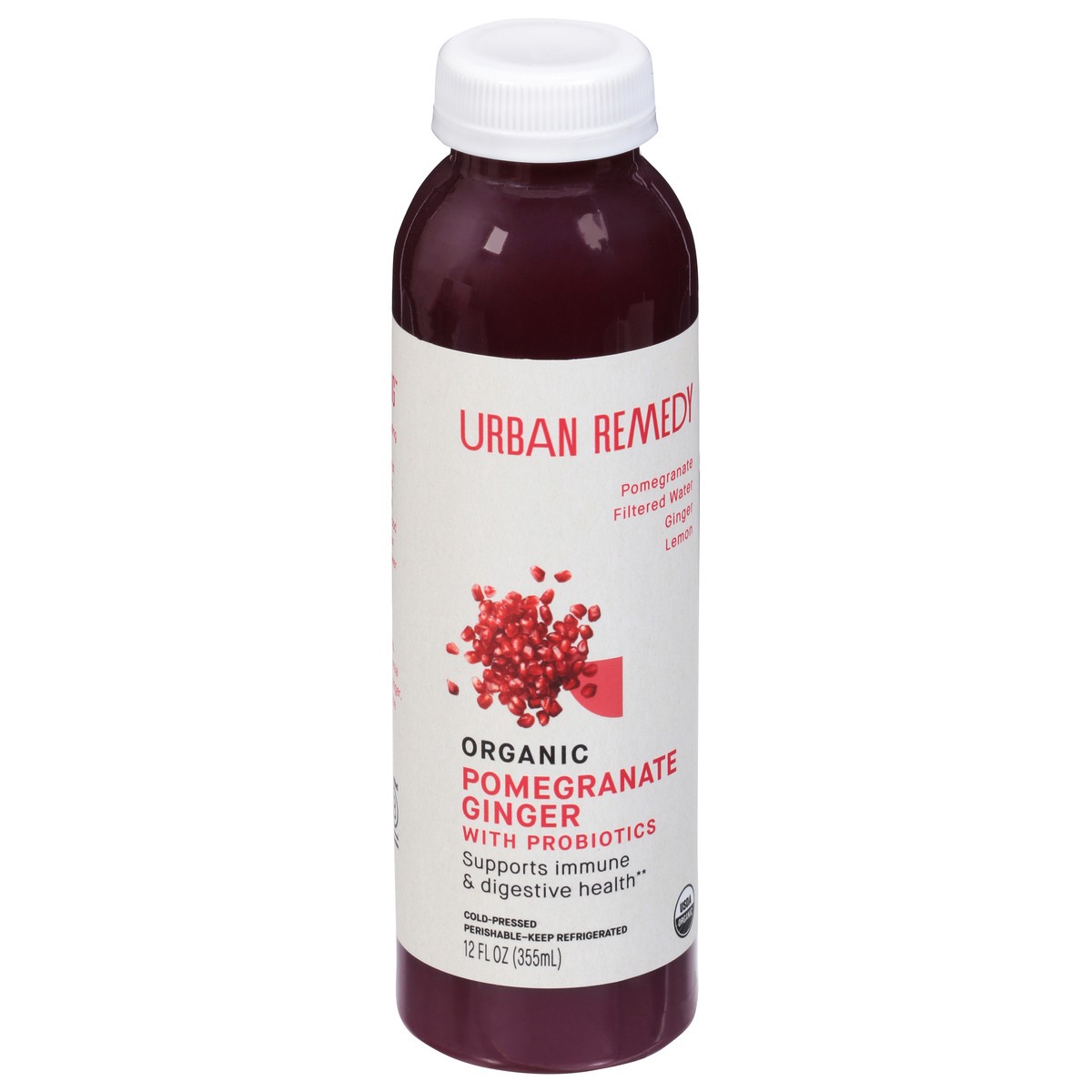 slide 6 of 11, Urban Remedy Pomegranate Ginger With Probiotics- 12 oz, 12 fl oz