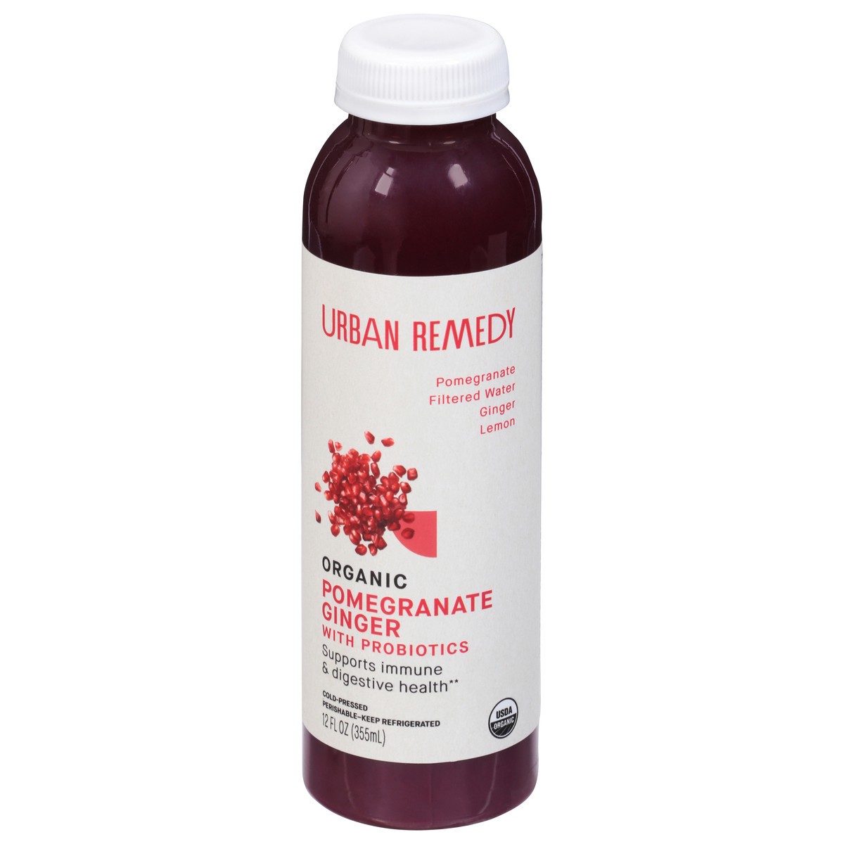 slide 1 of 11, Urban Remedy Pomegranate Ginger With Probiotics- 12 oz, 12 fl oz