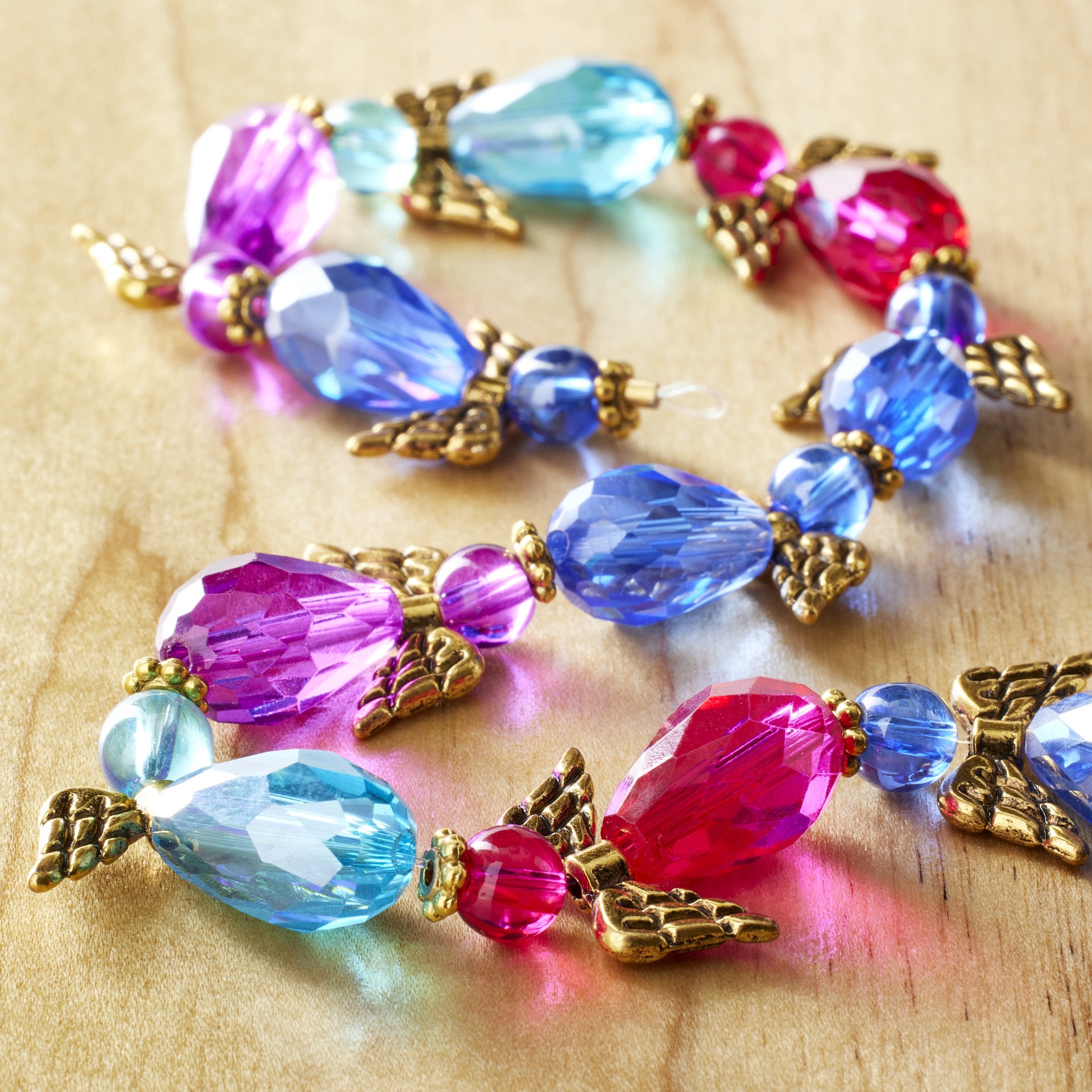 slide 3 of 3, Multicolor Glass & Metal Angel Beads By Bead Landing, 6mm-20mm