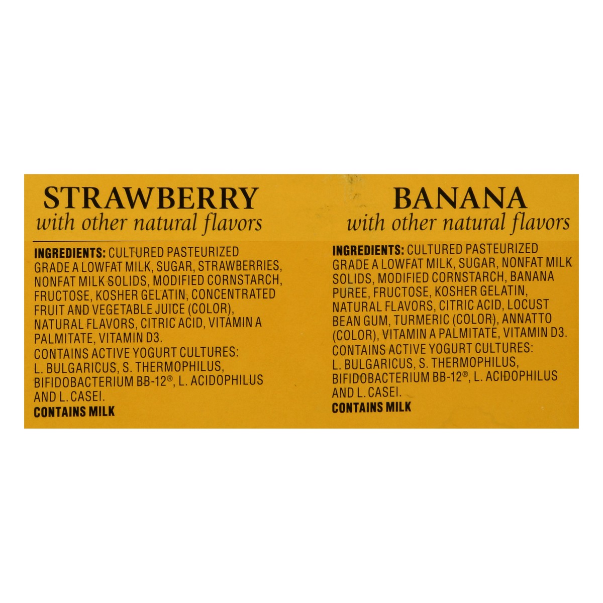 slide 7 of 10, La Yogurt Sabor Latino Lowfat Variety Pack Strawberry & Banana Blended Yogurt 12 ea, 12 ct