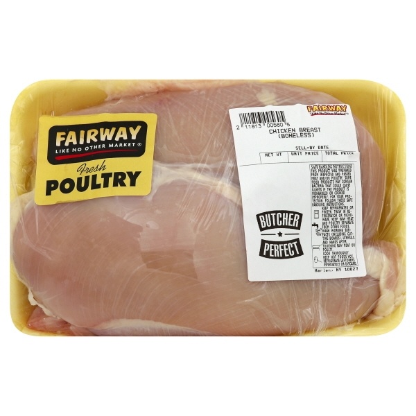 slide 1 of 1, Fairway Prepacked Boneless Chicken Breast, per lb