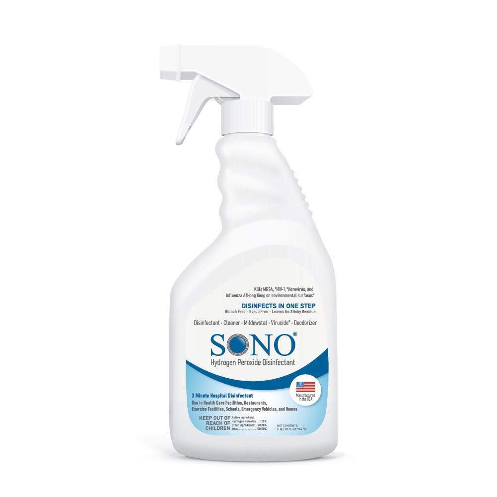 slide 1 of 1, SONO Supplies SONO Healthcare Hydrogen Peroxide Disinfecting Spray, 32 oz