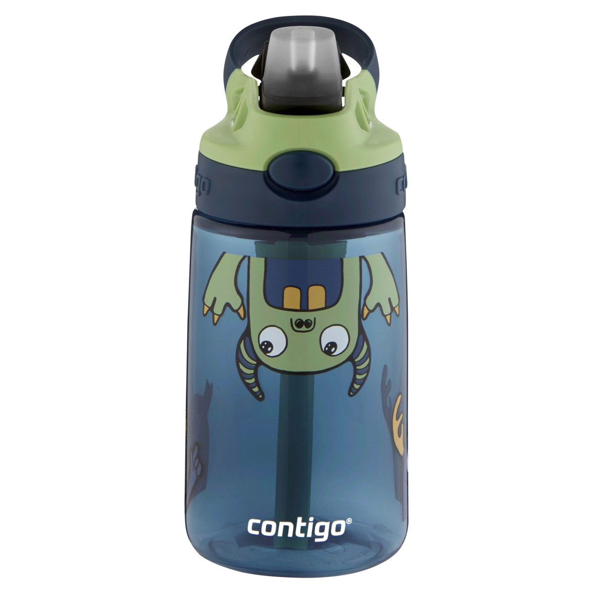 slide 13 of 21, Contigo Kids Water Bottle with Redesigned AUTOSPOUT Straw, Blueberry & Green Apple, 14 oz