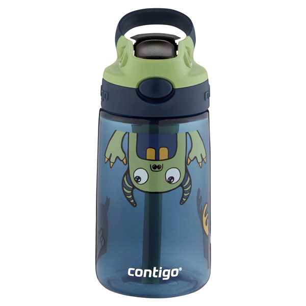 slide 1 of 21, Contigo Kids Water Bottle with Redesigned AUTOSPOUT Straw, Blueberry & Green Apple, 14 oz