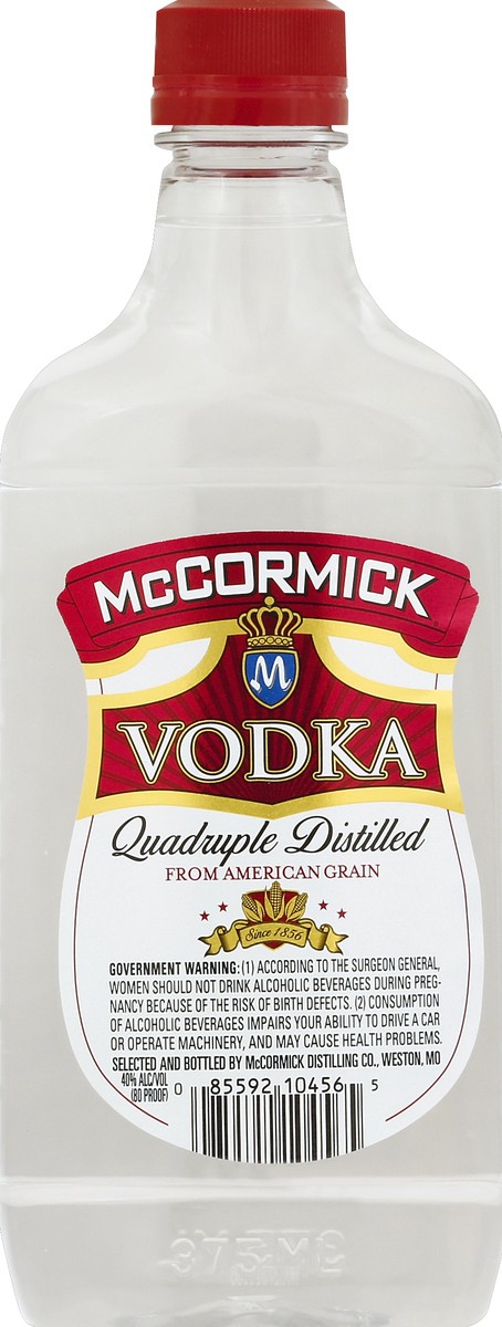 slide 2 of 2, McCormick Vodka, 80 pairoof/375 ml