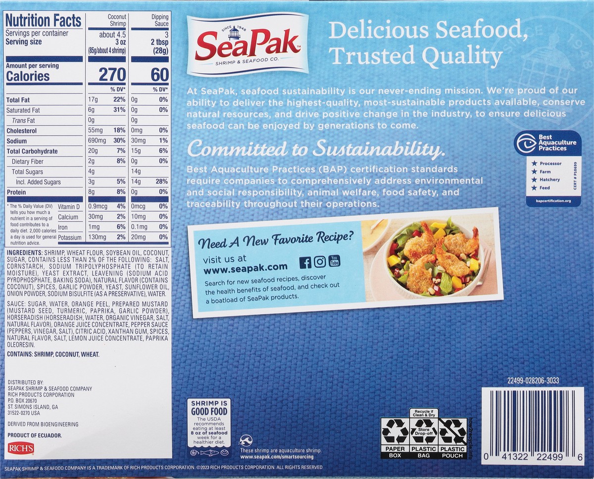 slide 8 of 9, SeaPak Coconut Shrimp Includes Orange Marmalade Sauce Jumbo Family Size 16 oz, 16 oz