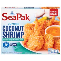 SeaPak Coconut Shrimp Includes Orange Marmalade Sauce Jumbo Family Size 16 oz