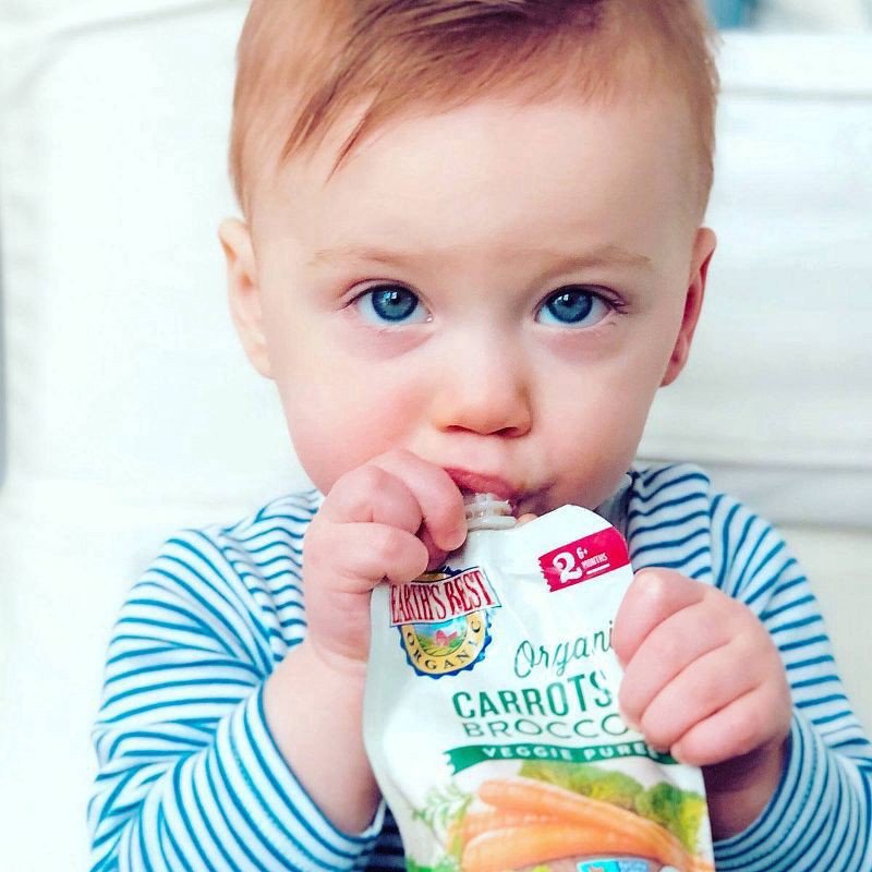 slide 4 of 4, Earth's Best Organic Carrots & Broccoli Baby Food Pouch - 3.5oz, 3.5 oz