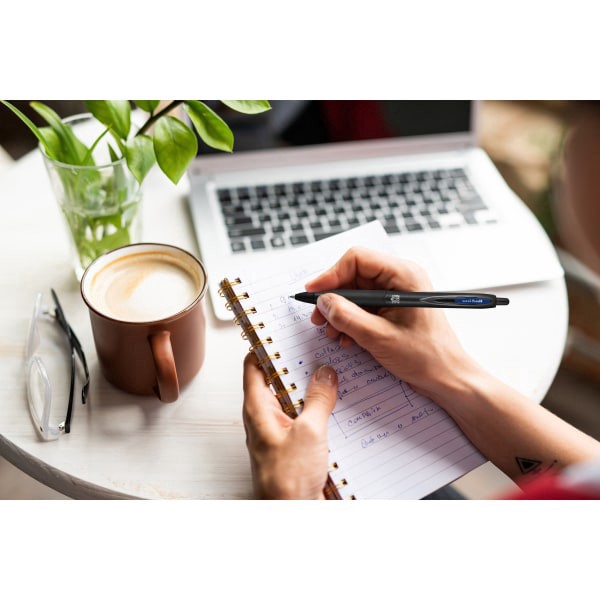 slide 5 of 7, Uniball 207 Plus+ Gel Pen - Medium Pen Point - 0.7 Mm Pen Point Size - Retractable - Black Gel-Based, Nanofiber Ink Ink - Black Metal Barrel - 1 / Dozen, 1 ct