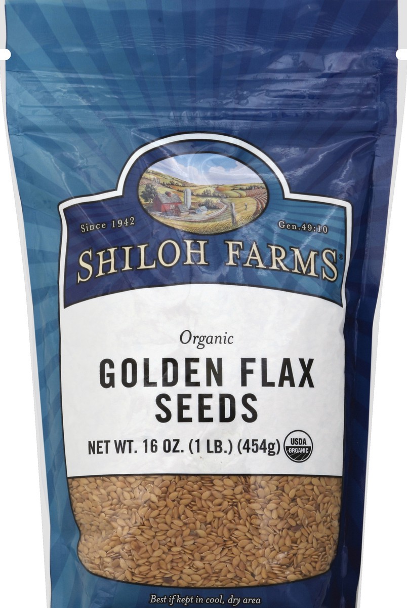 slide 3 of 3, Shiloh Farms Flax Seeds, Organic, Golden, 16 oz