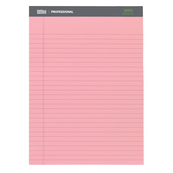 slide 5 of 6, Office Depot Brand Professional Writing Pads, 8 1/2"" X 11 3/4"", Legal/Wide Ruled, 50 Sheets, Assorted Colors, Pack Of 3, 3 ct