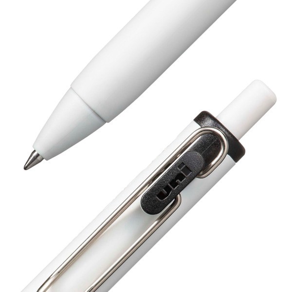 slide 7 of 10, Uni-Ball One Retractable Gel Pens, Medium Point, 0.7 Mm, White Barrel, Black Ink, Pack Of 12 Pens, 12 ct