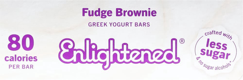 slide 4 of 5, Enlightened Fudge Brownie Greek Yogurt Bars, 4 ct