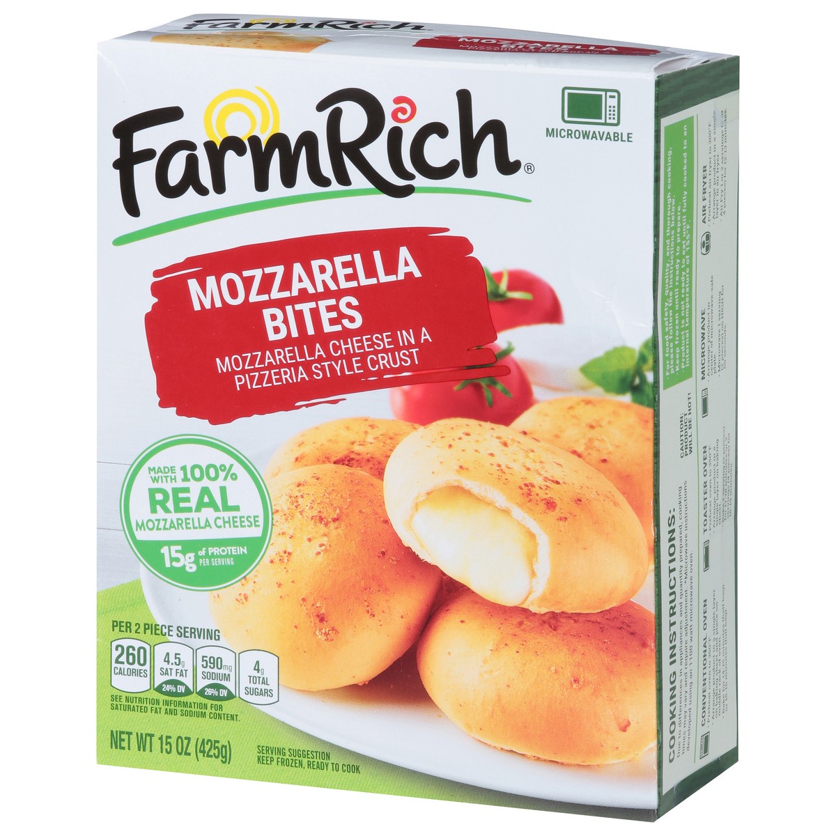 slide 2 of 4, Farm Rich Mozzarella Bites 15 oz, 15 oz