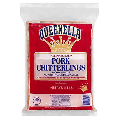 slide 1 of 1, Queenella All Natural Ready to Cook Pork Chitterlings, 5 lb
