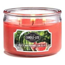 Candle-Lite Candle-lite Scented 3-Wick Candle, Juicy Watermelon Slice