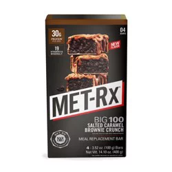 Met-Rx Big 100 Salted Caramel Brownie Crunch Meal Replacement Bars