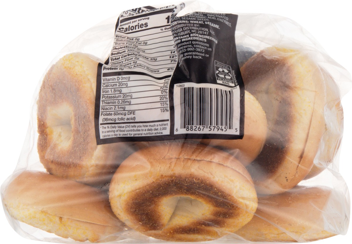 slide 6 of 13, The Bakery Traditional Pre-Sliced Plain Mini Bagels 20 oz, 20 oz