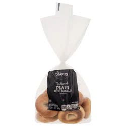 The Bakery Traditional Pre-Sliced Plain Mini Bagels 20 oz