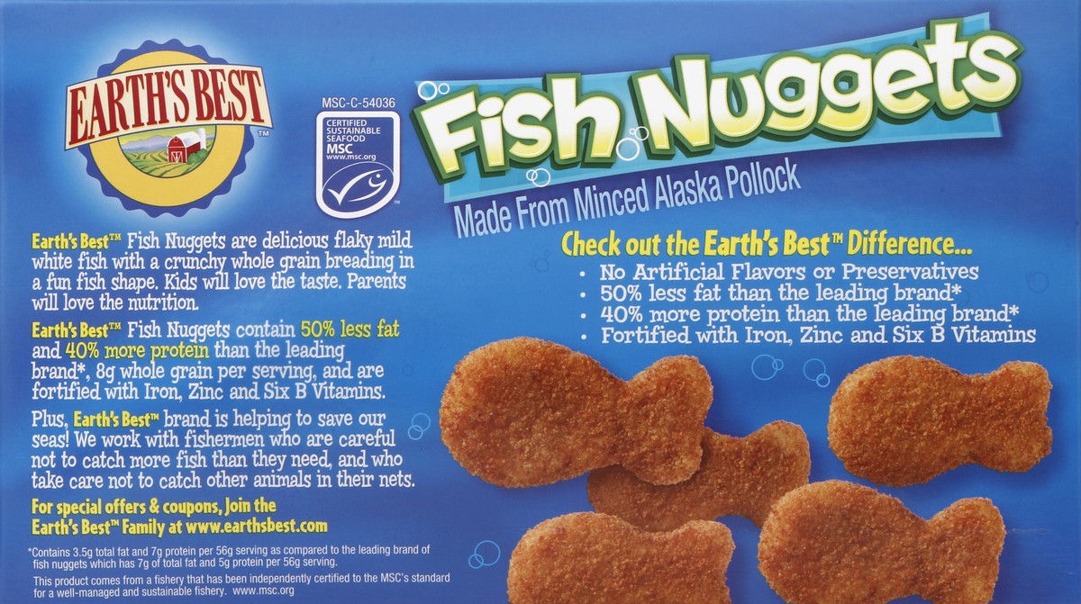 slide 6 of 8, Earth's Best Fish Nuggets 8 oz, 8 oz