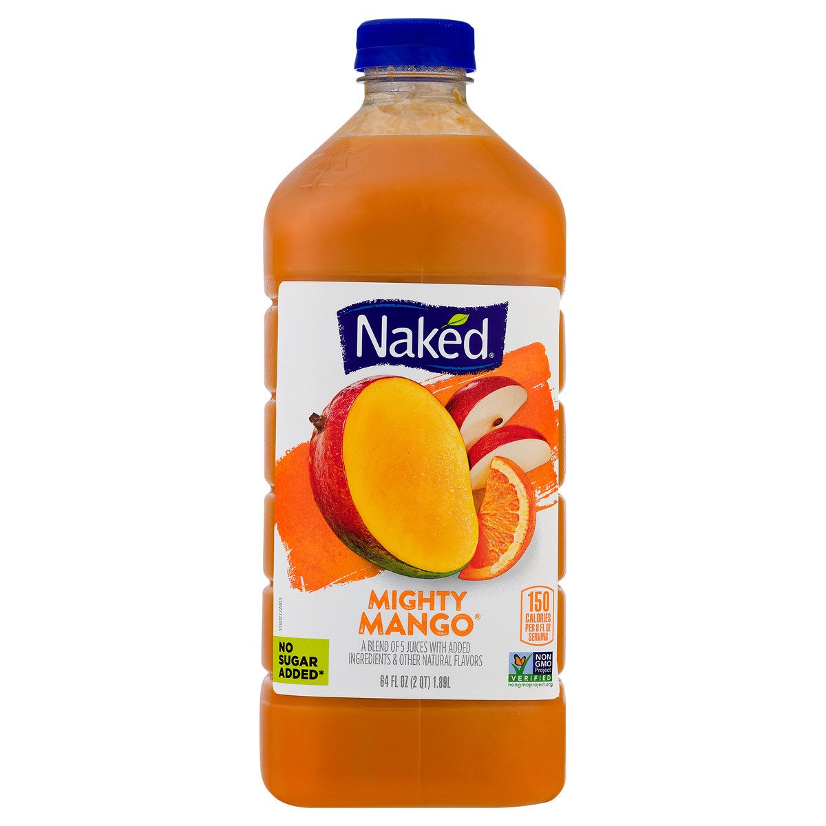 slide 1 of 2, Naked Mighty Mango Juice Smoothie, 64 fl oz