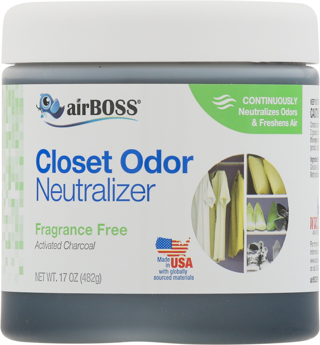 slide 6 of 9, Airboss Charcoal Odor Neutralizing Gel, 17 oz