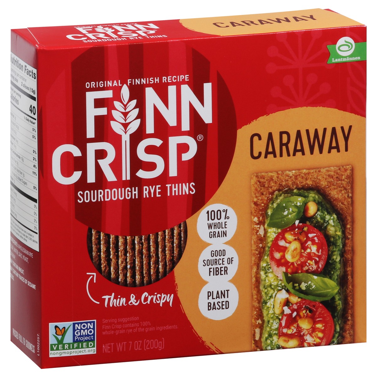 slide 3 of 9, Finn Crisp Bread- Caraway, 7 oz