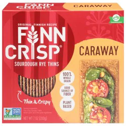 Finn Crisp Thin & Crispy Caraway Sourdough Rye Thins 7 oz