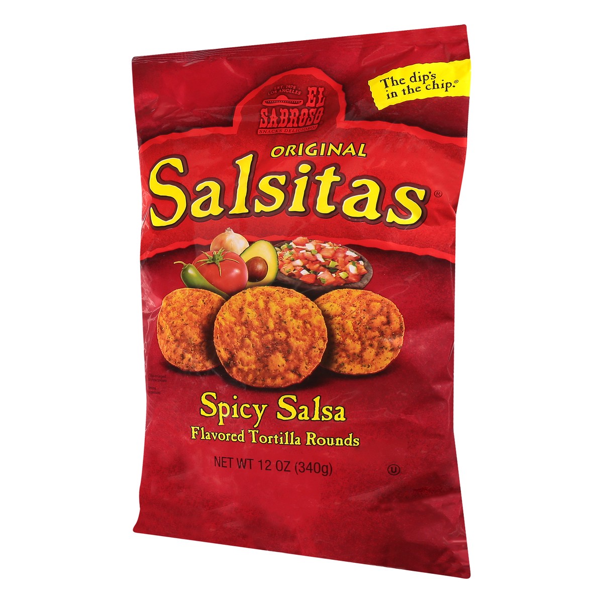 slide 11 of 12, El Sabroso Tortilla Rounds, Spicy Salsa Flavored, Original, 12 oz