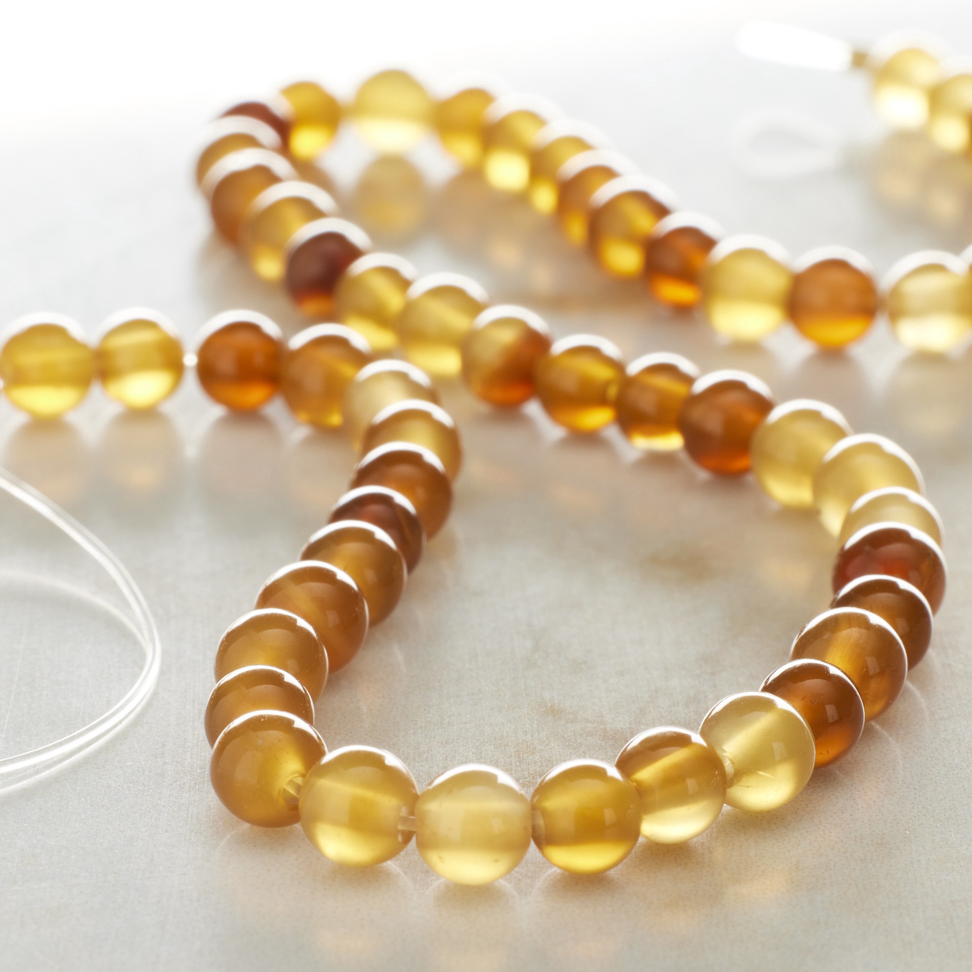 slide 3 of 3, Yellow Agate Round Beads By Bead Landing, 4mm, 4 mm