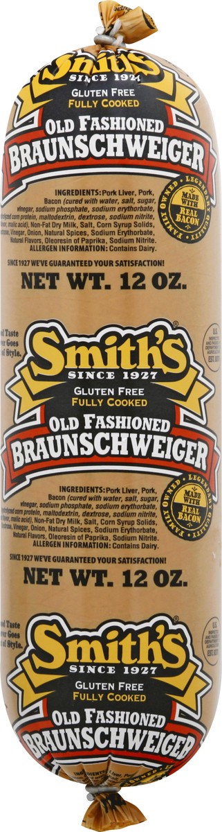 slide 1 of 9, Smith's Braunschweiger 12 oz, 12 oz