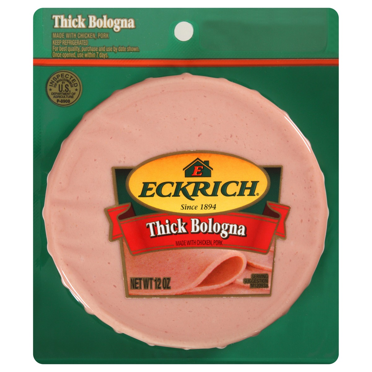 slide 2 of 7, Eckrich Thick Cut Bologna, 12oz, 12 oz