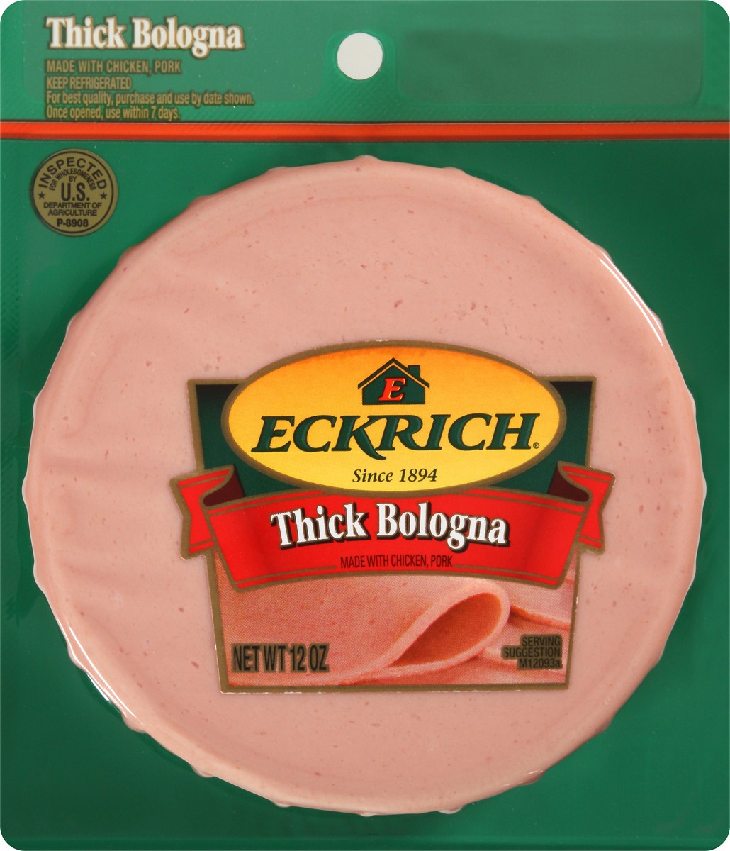 slide 4 of 7, Eckrich Thick Cut Bologna, 12oz, 12 oz