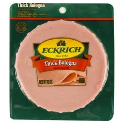 Eckrich Thick Sliced Bologna Lunchmeat, 12 oz