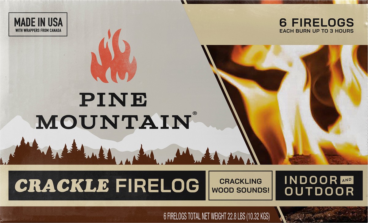 slide 6 of 10, Pine Mountain Crackle Firelog 6 ea, 6 ct