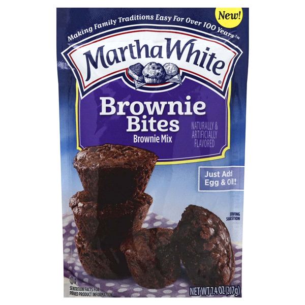 slide 1 of 1, Martha White Brownie Bites Muffin Mix, 7.4 oz